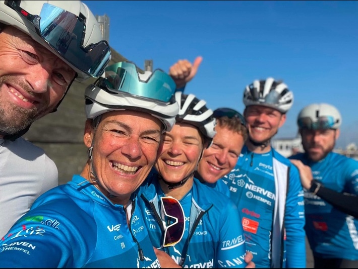 Glade deltagere på cykelturen